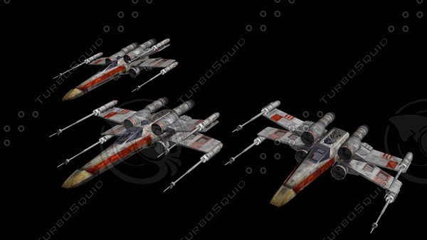 3d pack 3 x-wing - Pack of X-Wings by TheDafterPunk